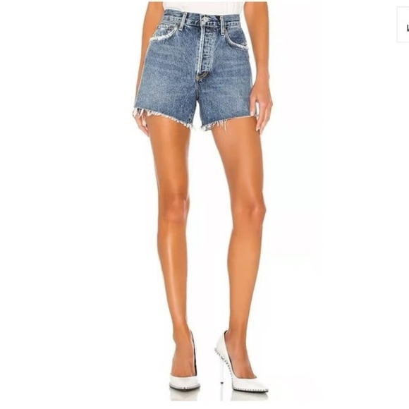 Agolde REESE Blue Jean Shorts LIKE NEW - Picture 2 of 14